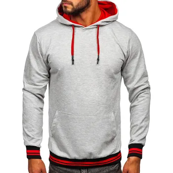 Pánská mikina Šedá pánská mikina s kapucí Bolf 145369 - S