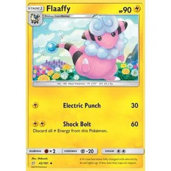 Sběratelská karetní hra Pokémon TEU 042/181 Flaaffy - Team Up Stav: Excellent, Verze: REVERSE HOLO