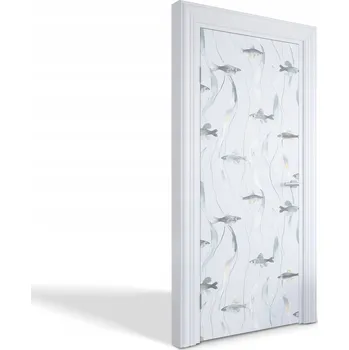 Fototapeta Ozdobná dekorativní fólie na dveře, nábytek, skříň - Ryby a mořské řasy 85x205 cm