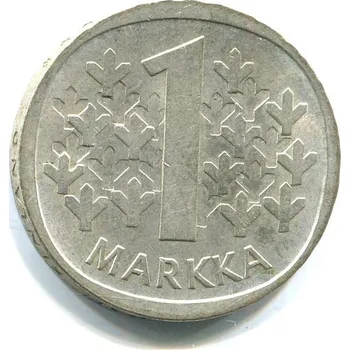 FINSKO. 1 markka 1965. Ag.