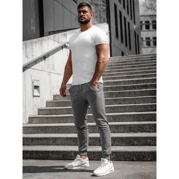 Pánské kalhoty Grafitové pánské teplákové jogger kalhoty Bolf XW02A - M