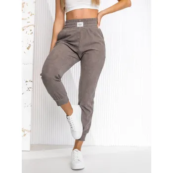 Dámské kalhoty Šedé dámské proužkované tepláky Bolf W7863 - XL