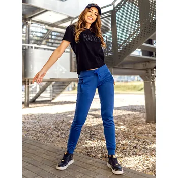 Dámské kalhoty Modré dámské tepláky Bolf CK-01B - S