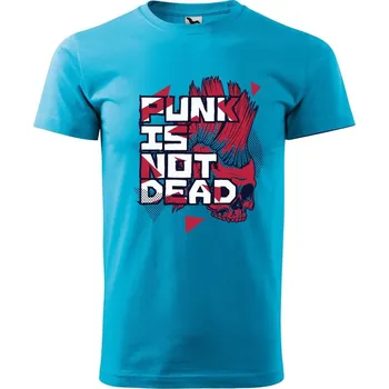 DOBRÝ TRIKO Pánské tričko s potiskem Punk Velikost: S, Barva: Tyrkysová