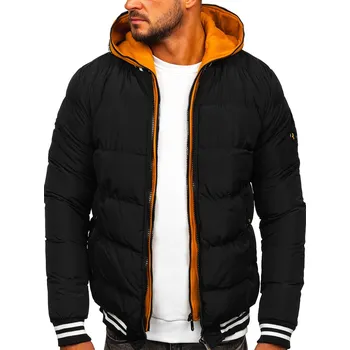 Černá pánská prošívaná zimní bunda Bolf 6900 - 2XL