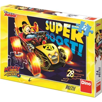 Puzzle DINO Puzzle Mickey Mouse na závodě 24 dílků