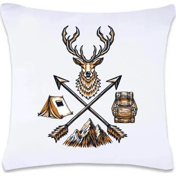 Dekorativní polštářek DOBRÝ TRIKO Polštář s potiskem Jelen a šípy 40 x 40 cm Oboustranný tisk: NE
