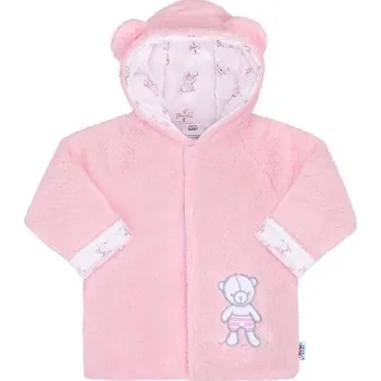 Kojenecká bunda Zimní kabátek New Baby Nice Bear růžový - 74 (6-9m)
