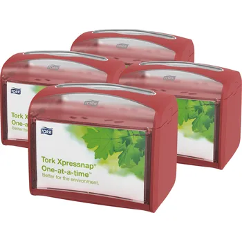 Zásobník na papírové ručníky Tork Xpressnap®stolní zásobník na ubrousky červený