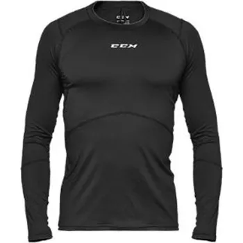 Triko s dlouhým rukávem CCM Compression SR, Senior, XXL, černá CCM