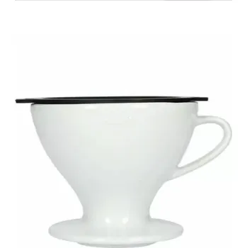 Kávovar Dripper Hario W60 (PDC-02-W) (Keramický dripper Hario PDC-02-W, na 4 šálky, bílý)