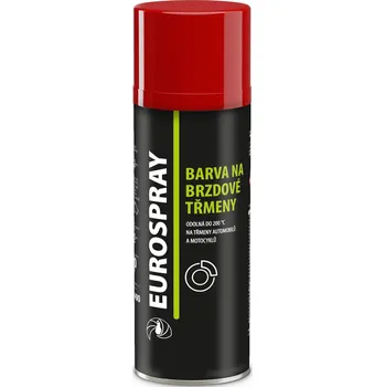 Barva ve spreji Colorlak EUROSPRAY BARVA NA BRZDOVÉ TŘMENY AC737 Barva: červená lesk RAL 3020, Balení: 400 ml