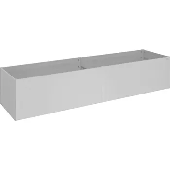 Truhlík Biohort Zvýšený truhlík na zeleninu 4 x 1 stříbrná metalíza (Rozměr 397 x 102 x 77 cm)