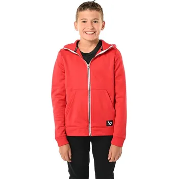 Pánská mikina Mikina Bauer Team Fleece Zip YTH, Dětská, červená, XS Bauer