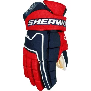 Hokejové rukavice Rukavice Sherwood Code Encrypt Pro JR, Junior, tmavě modrá-červená-bílá, 10" Sherwood