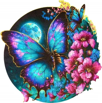 Puzzle EscapeWelt Puzzle dřevěné - Motýl - 300 dílků