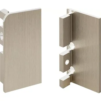 Nábytkové kování TULIP Gola uzavřená koncovka J profilu imitace nerezi P+L (TULIP Gola uzavřená koncovka J profilu imitace nerezi P+L)