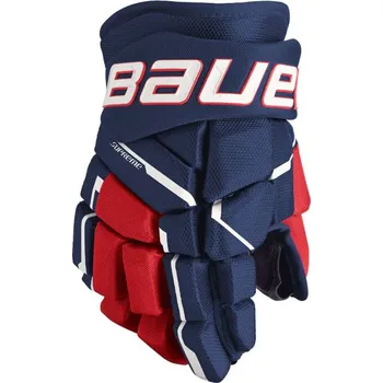 Hokejové rukavice Rukavice Bauer Supreme M5Pro S23 JR, Junior, tmavě modrá-červená-bílá, 10" Bauer