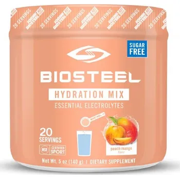 Hokejová tréninková pomůcka Iontový nápoj Biosteel Peach-Mango Hydration Sports Drink (140g) Biosteel