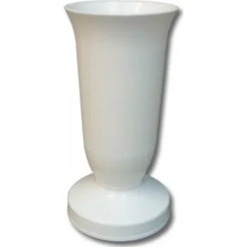 Váza Váza hřbitovní kalich bílá těžká (plast)