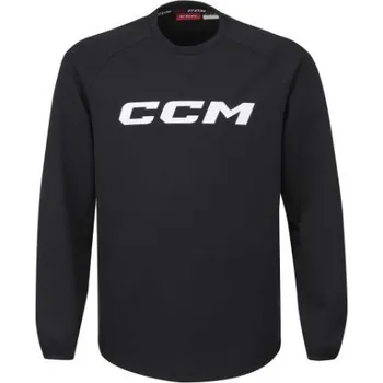 Pánská mikina Mikina CCM Locker Room Fleece Crew JR, Junior, M, černá CCM
