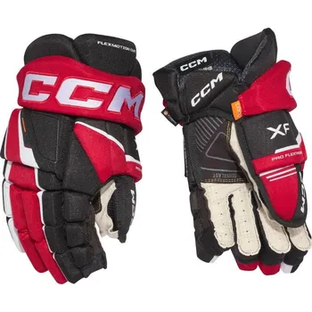 Hokejové rukavice Rukavice CCM Tacks XF SR, Senior, 14", černá-červená-bílá CCM