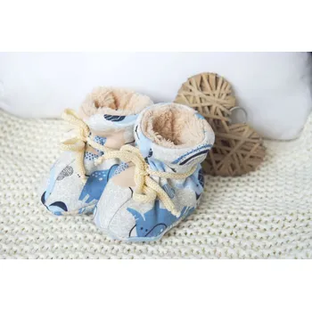 Capáčky AMÁLKA Zateplené kojenecké bačkůrky, sloníci Velikost: 56-68