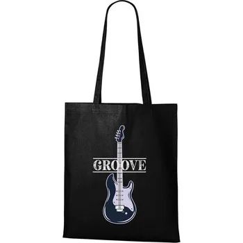 DOBRÝ TRIKO Bavlněná taška s potiskem Baskytara Barva: Černá