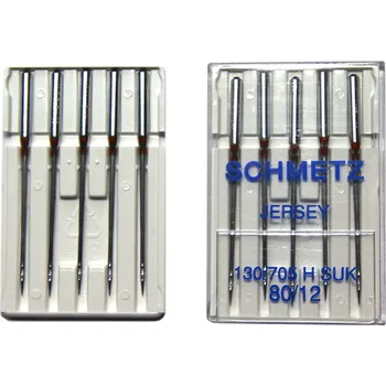 Jehla 130/705H JERSEY SUK síla 80 SCHMETZ kulatá špička, balení 5ks