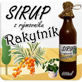 Sirup Sirup z rýmovníku: Rakytník Sladidlo: Cukr Krystal Bílý, Rýmovník: Bez rýmovníku