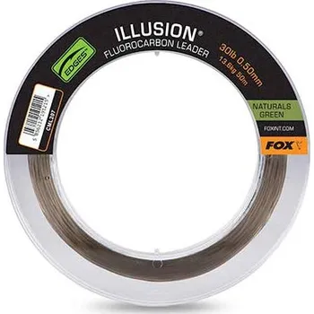 Fox Fluorocarbon Illusion Leaders Varianta:: 40lb 18.2kg (0.60mm) x 50m - Naturals Green