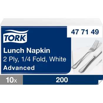 Papírový ubrousek Tork Advanced ubrousky 33/2 oběd, bílé