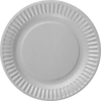 Talíř Papírové talíře stříbrné 18 cm - 6 ks