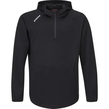 Pánská mikina Mikina CCM Locker Room 1/4 Zip 2022 JR, Junior, XS, červená CCM