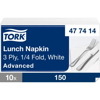 Papírový ubrousek Tork Advanced ubrousky 33/3 oběd, bílé