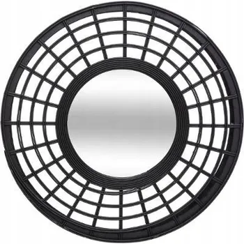 Zrcadlo Zrcadlo bambusové Ø 56 cm, černé d60 HIT