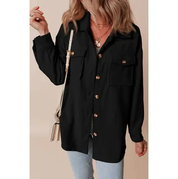 Dámská casual bunda OMG Dámská košilová bunda Kumaaa černá S