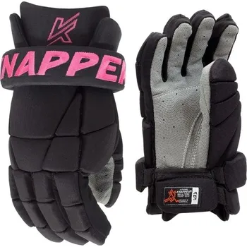 Hokejové rukavice Dámské hokejbalové rukavice Knapper AK3 SR, Senior, černá-růžová, 13" Knapper