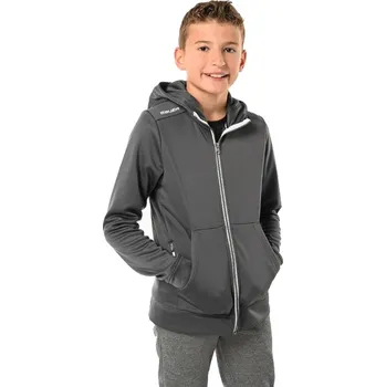 Pánská mikina Mikina Bauer Team Fleece Zip YTH, Dětská, šedá, L Bauer
