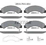Sada brzdových destiček, kotoučová brzda TEXTAR 2943201