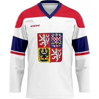 Reprezentační dres CCM bílý bez reklam, Senior, bílá, M CCM