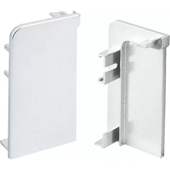 Nábytek TULIP Gola uzavřená koncovka J profil stříbrná P+L (TULIP Gola uzavřená koncovka J profil stříbrná P+L)