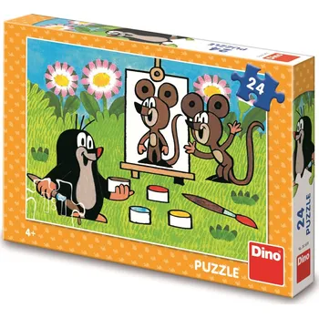 Hračka DINO Puzzle Krtek malířem 24 dílků