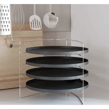 Pec na pizzu Plechy na pizzu 4 ks se stojanem Ø 28 cm ocel IM_154983
