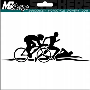 Samolepicí dekorace na vozidlo NÁLEPKA na auto TRI TRIATHLON TRIAHTLON 5x15