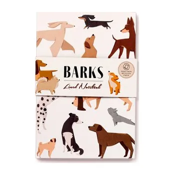 Zápisník Linkovaný A5 zápisník z recyklovaného papíru - Barks Pejsci