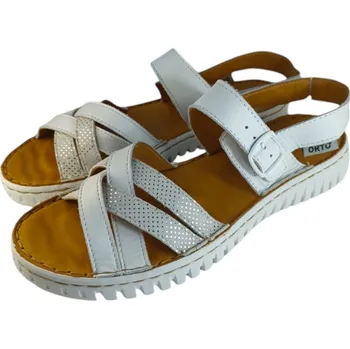 Dámské sandále 8074 - dámské zdravotní kožené sandály s propletenými pásky ve více barvách 38