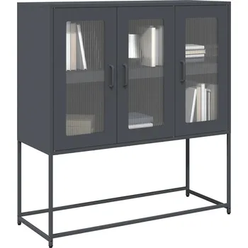 Příborník do zásuvky vidaXL Příborník 100,5 x 39 x 107 cm ocel válcovaná za studena [853405] Barva: antracitová