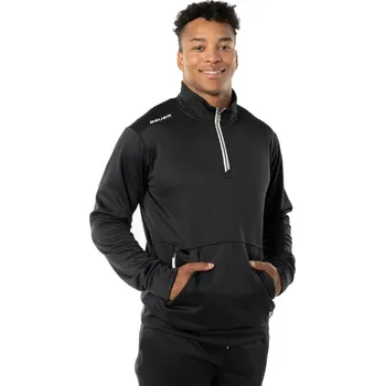 Pánská mikina Mikina Bauer Team Fleece 1/2 SR, Senior, černá, M Bauer