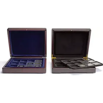 Obal pro sběratelský předmět Leuchtturm Krabička pro 24 mincí | Mazzola | Černá |